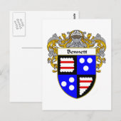 Het wapen van Bennett (gemanteld) Briefkaart (Voorkant / Achterkant)