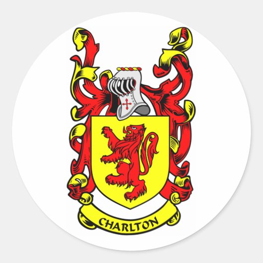 Het wapen van Charlton Ronde Sticker (Voorkant)