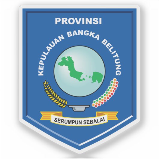 Het wapen van de Bangka Belitung-eilanden, Indones Sticker (Voorkant)
