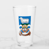 Het wapen van de Falklandeilanden Glass Glas (Voorkant)
