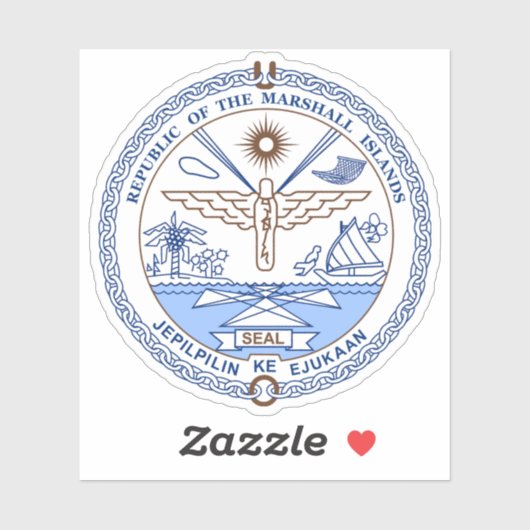 Het wapen van de Marshalleilanden Sticker (Vel)