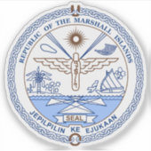 Het wapen van de Marshalleilanden Sticker (Voorkant)