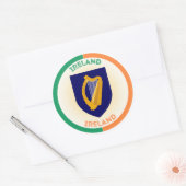 Het wapen van de Republiek Ierland - Circle Shape Ronde Sticker (Envelop)
