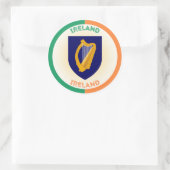 Het wapen van de Republiek Ierland - Circle Shape Ronde Sticker (Tas)