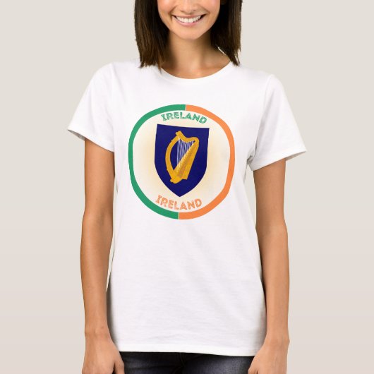 Het wapen van de Republiek Ierland - Circle Shape T-shirt (Voorkant)