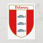 Het wapen van Delaney/het familiewapen Briefkaart (Voorkant)