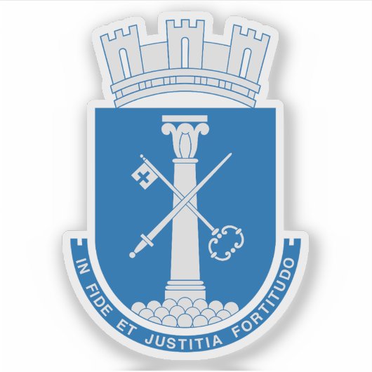 Het wapen van Drammen Sticker (Voorkant)