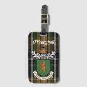 Het wapen van Farrell Clan van Ierland & tartan  Bagagelabel (Voorkant (verticaal))