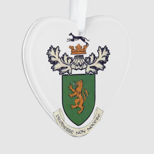 Het wapen van Farrell Clan van Ierland & tartan Ornament (voorkant)
