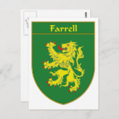 Het wapen van Farrell/Family Crest Briefkaart (Voorkant / Achterkant)