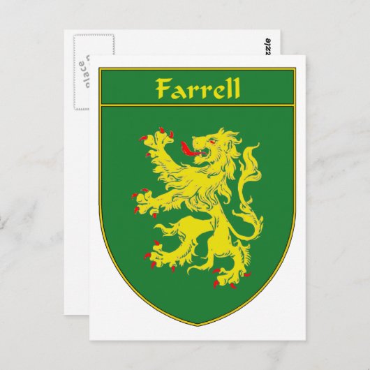 Het wapen van Farrell/Family Crest Briefkaart (Voorkant / Achterkant)