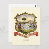 Het wapen van Florida (1876) Briefkaart (Voorkant / Achterkant)