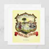 Het wapen van Florida (1876) Kaart (Voorkant / Achterkant)