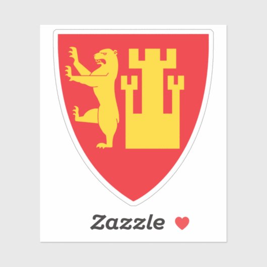 Het wapen van Fredrikstad Sticker (Vel)