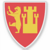 Het wapen van Fredrikstad Sticker (Voorkant)