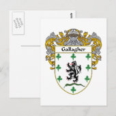 Het wapen van Gallagher (gemanteld) Briefkaart (Voorkant / Achterkant)