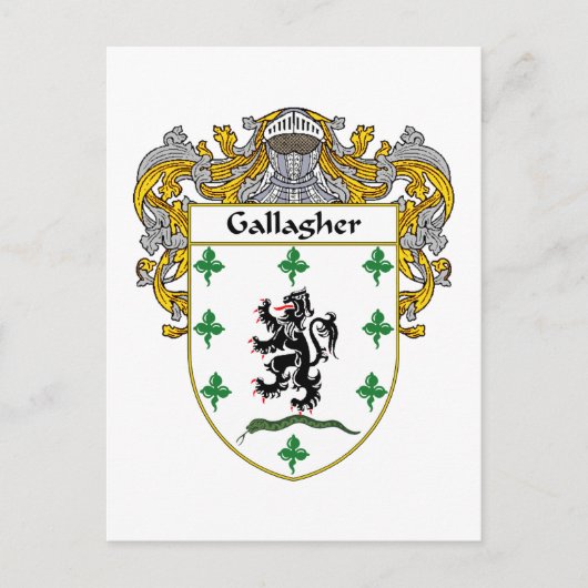 Het wapen van Gallagher (gemanteld) Briefkaart (Voorkant)