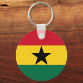 Het wapen van Ghana en de vlag sleutelhanger (Achterkant)
