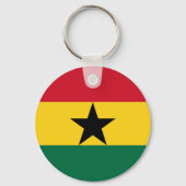 Het wapen van Ghana en de vlag sleutelhanger (Achterkant)