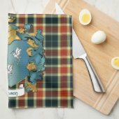 Het wapen van Gibson en het moderne Tartan Theedoek (Quarter Fold)