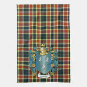 Het wapen van Gibson en het moderne Tartan Theedoek (Verticaal)