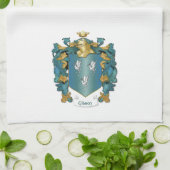 Het wapen van Gibson en het oude Tartan Theedoek (Gevouwen)