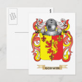 Het wapen van Godwin (familiewapen) Briefkaart (Voorkant / Achterkant)