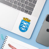 Het wapen van Haugesund Sticker (Laptop met iPhone)