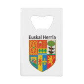 het wapen van het Baskenland (Euskal Herria), Creditkaart Flessenopener (Voorkant)