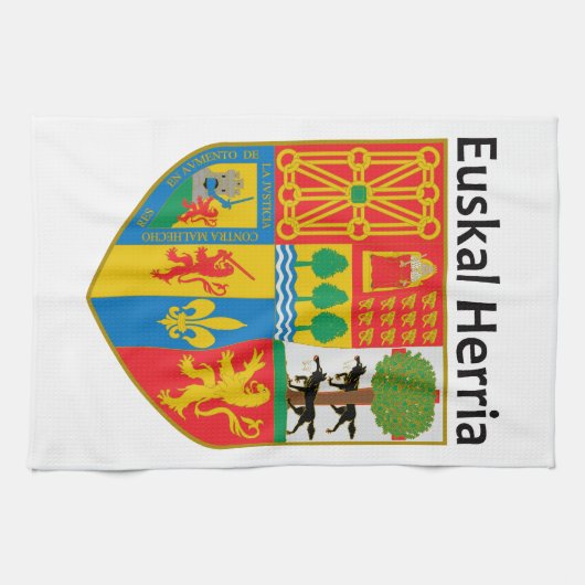 het wapen van het Baskenland (Euskal Herria), Theedoek (Horizontaal)