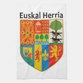 het wapen van het Baskenland (Euskal Herria), Theedoek (Verticaal)
