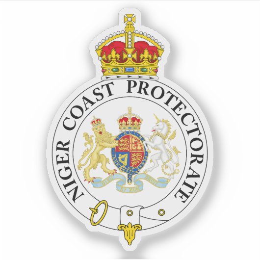 Het wapen van het Niger Coast Protectorate Sticker (Voorkant)
