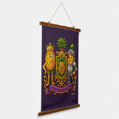 Het wapen van het Pineapple Empire Hangend Wandkleed (Gebogen)