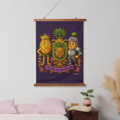 Het wapen van het Pineapple Empire Hangend Wandkleed (Slaapkamer)