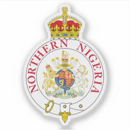 Het wapen van het Protectoraat Noord-Nigeria Sticker (Voorkant)