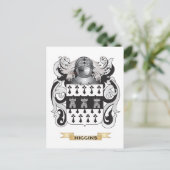 Het wapen van Higgins (familiewapen) Briefkaart (Staand voorkant)