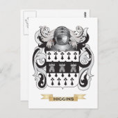 Het wapen van Higgins (familiewapen) Briefkaart (Voorkant / Achterkant)
