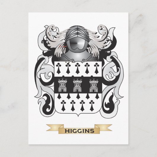 Het wapen van Higgins (familiewapen) Briefkaart (Voorkant)