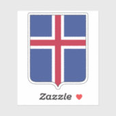 Het wapen van IJsland (alleen wapenschild) Sticker (Vel)