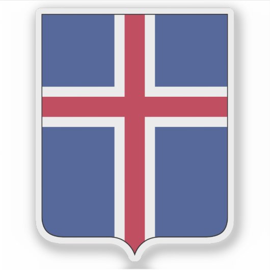 Het wapen van IJsland (alleen wapenschild) Sticker (Voorkant)