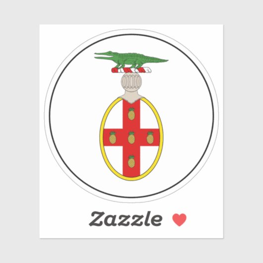 Het wapen van Jamaica (1875-1906) Sticker (Vel)