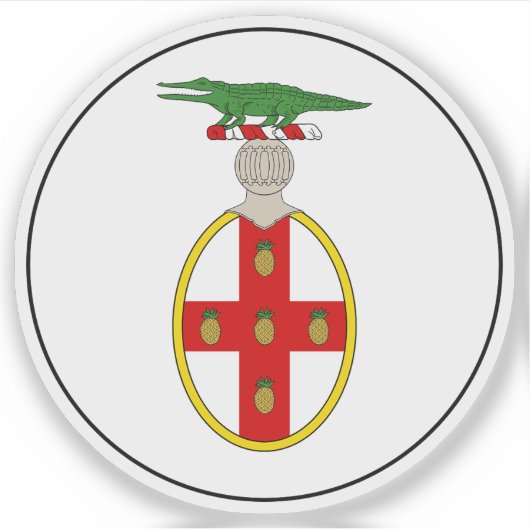 Het wapen van Jamaica (1875-1906) Sticker (Voorkant)