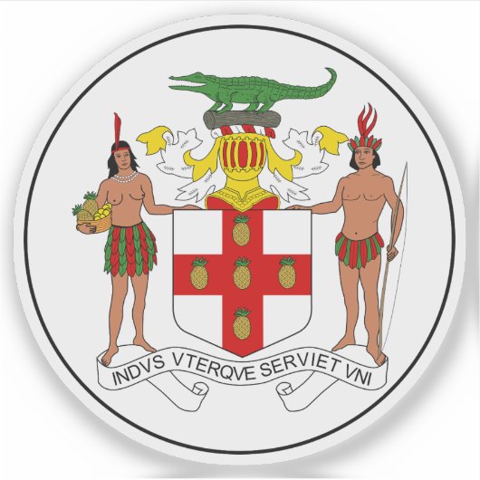Het wapen van Jamaica (1957-1962) Sticker (Voorkant)