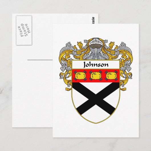 Het wapen van Johnson (gemanteld) Briefkaart (Voorkant / Achterkant)