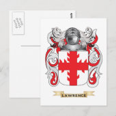Het wapen van Lawrence (Family Crest) Briefkaart (Voorkant / Achterkant)