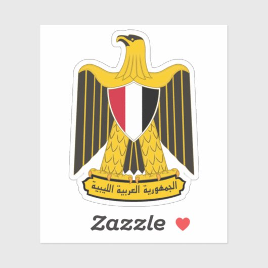 Het wapen van Libië (1969-1972) Sticker (Vel)