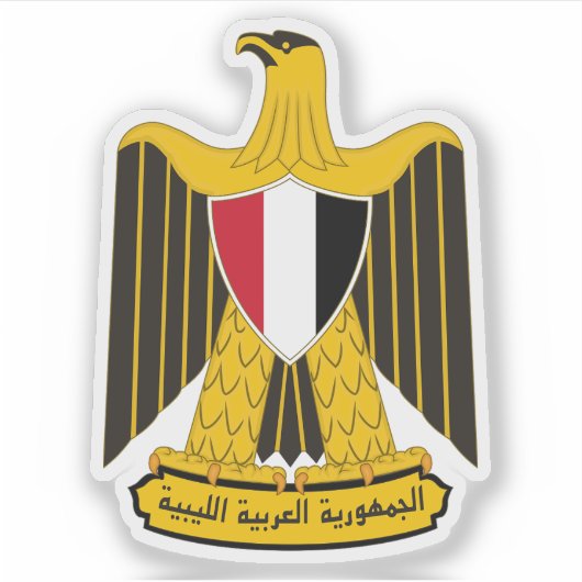 Het wapen van Libië (1969-1972) Sticker (Voorkant)