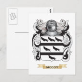 Het wapen van McCoy (familiewapen) Briefkaart (Voorkant / Achterkant)