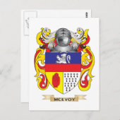 Het wapen van McEvoy (familiewapen) Briefkaart (Voorkant / Achterkant)