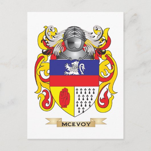 Het wapen van McEvoy (familiewapen) Briefkaart (Voorkant)